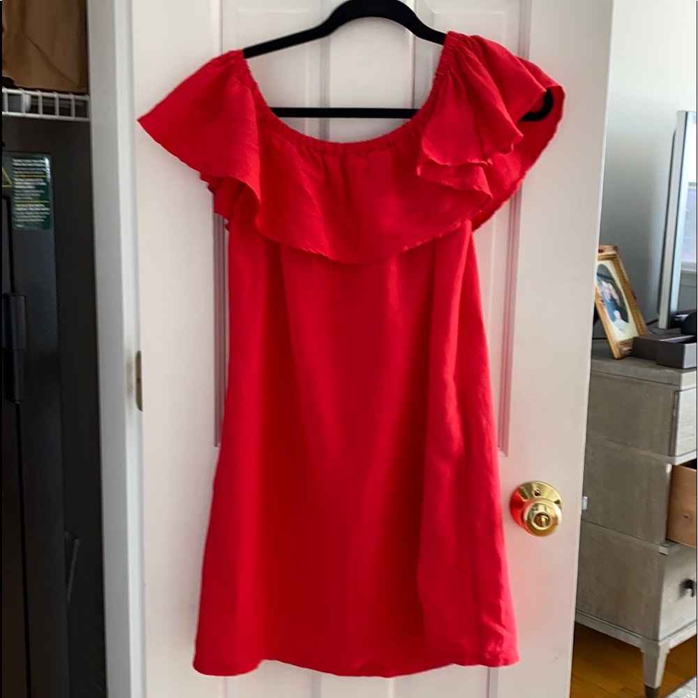 Tommy Bahama Linen Red Dress